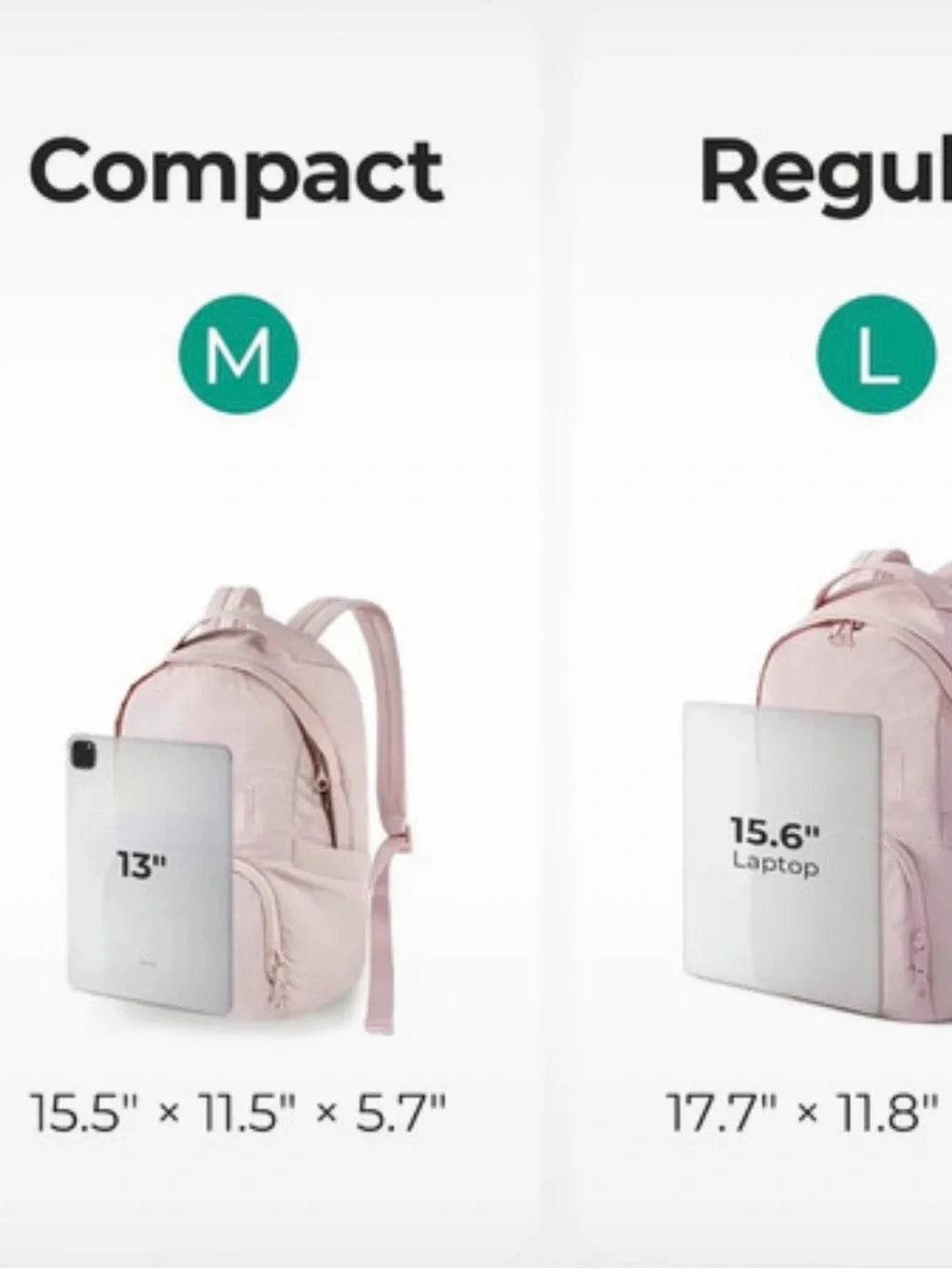 bagsmart pink compact backpack
